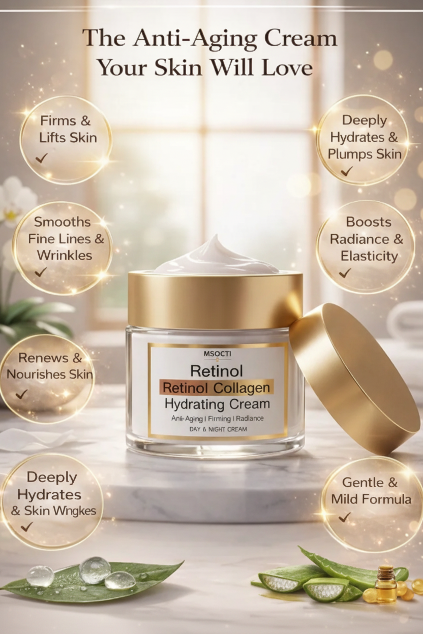Anti-aging cream without purple logo