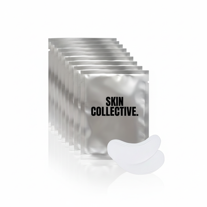 Hydrogel eye patches with Skin Collective branding