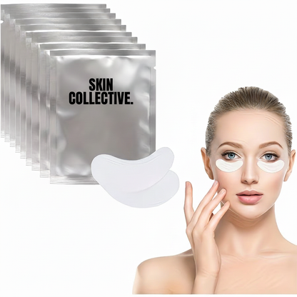 Hydrogel eye patches with Skin Collective branding